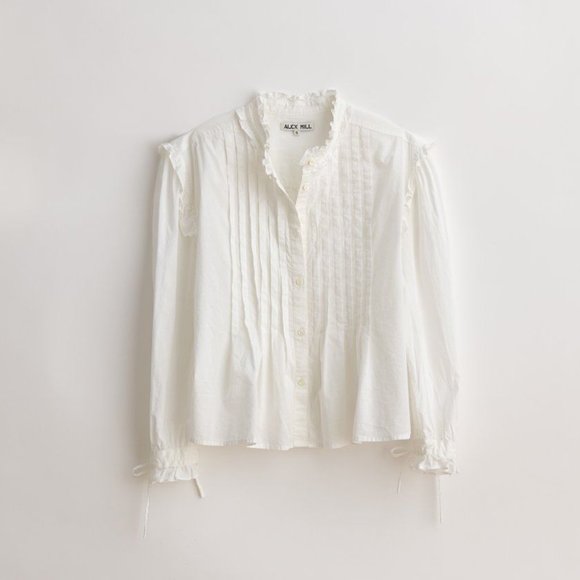 Alex Mill Tops - Alex Mill pleated ruffle top size S